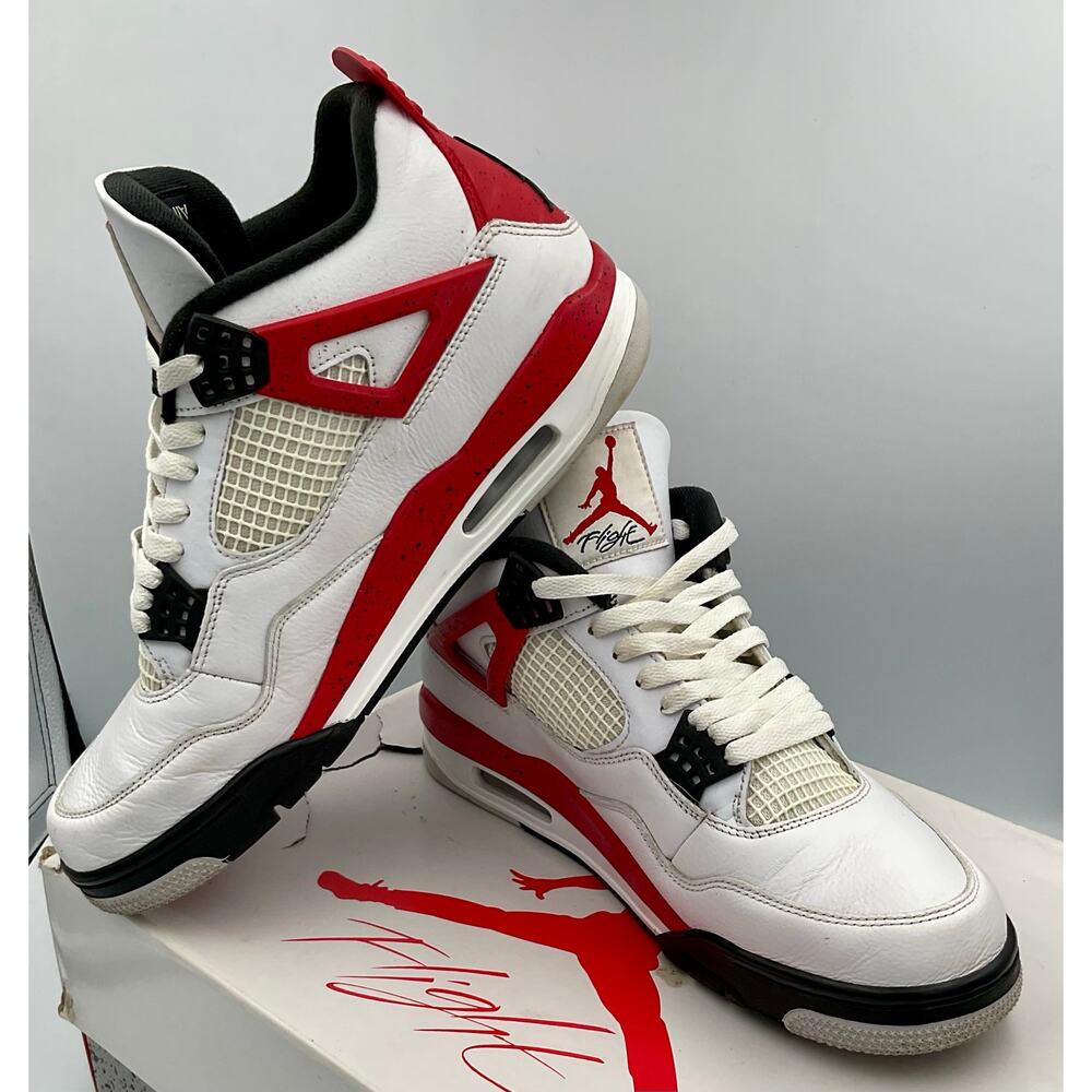 Jordan 4 Retro Red Cement DH6927-161 Sz 11 #205 - Picture 4 of 8